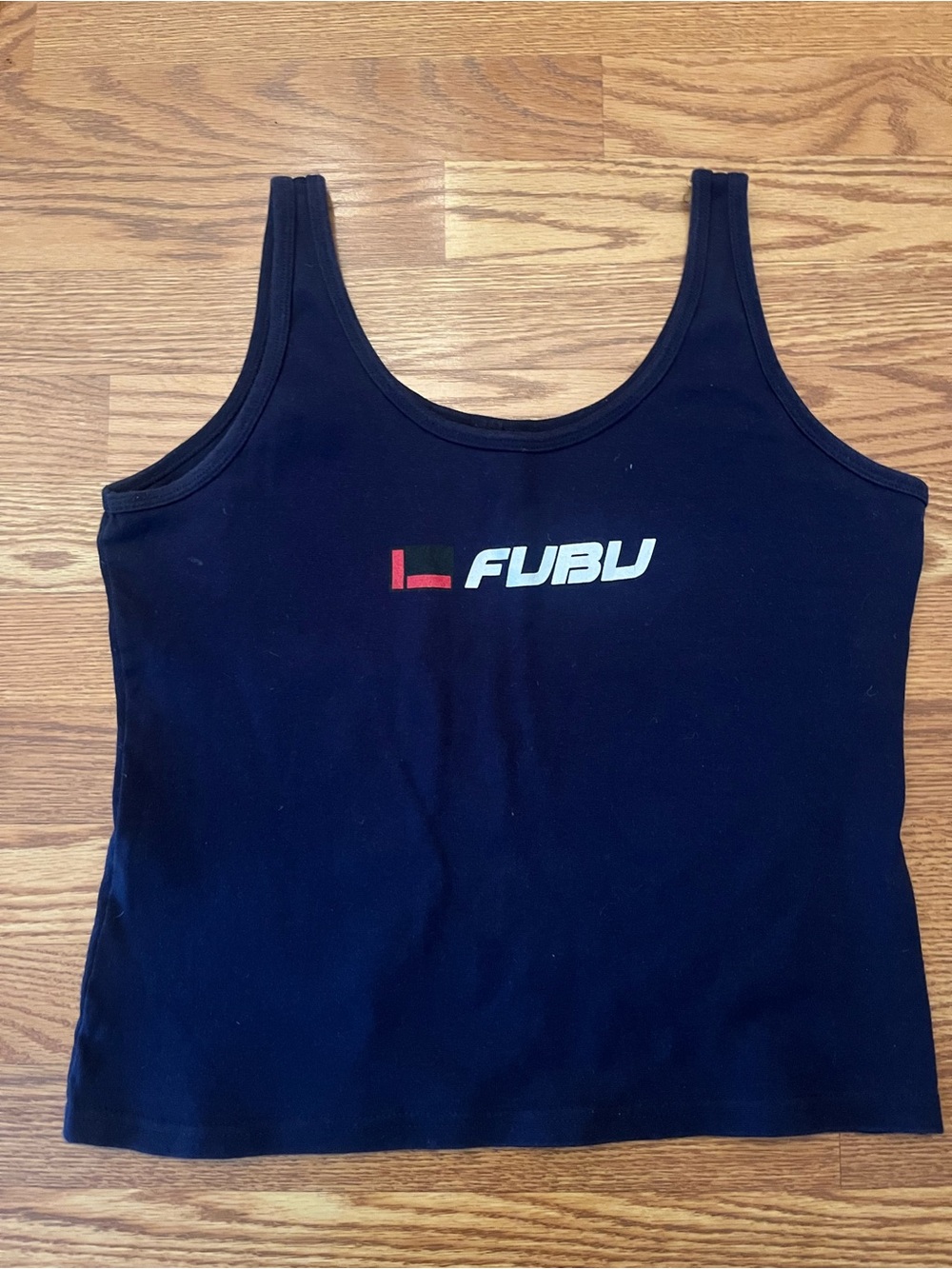 FUBU Women's Blue Logo Tank Top